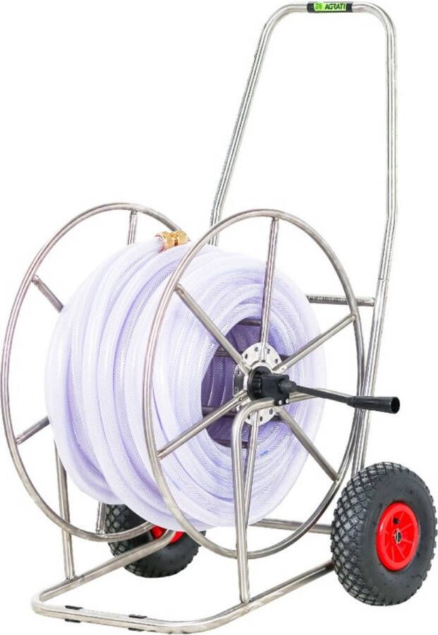 MW Tools Set slangenwagen XL 3 4” RVS met waterslang Crystal 50m MW-Tools HS34RL