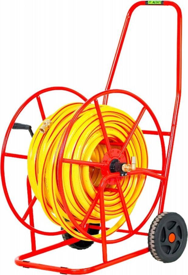 MW Tools Set slangenwagen XL 3 4 staal poederlak met waterslang Tricotop 50m MW-Tools HS34PL