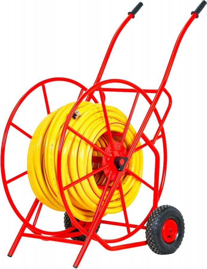 MW Tools Set slangenwagen XXL 1 staal poederlak met waterslang Tricotop 50m MW-Tools HS10PEL