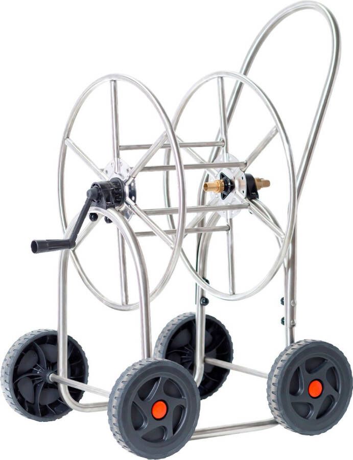 MW Tools Slangenwagen RVS 4 wielen 80m 3 4 HW8034I2