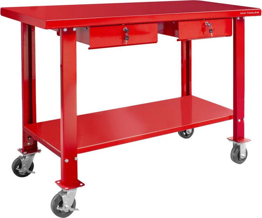 MW Tools Werkbank 150 cm met wielen en 2 lades DER1500R