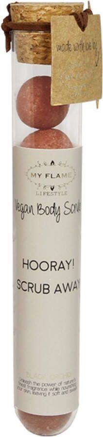 My Flame Lifestyle MY FLAME Vegan Body Scrub balls Hooray! Scrub away! Geur: Black Orchid 7 scrub balls