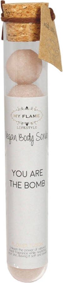 My Flame Lifestyle MY FLAME Vegan Body Scrub balls You are the bomb Geur: Flower Fusion 7 scrub balls