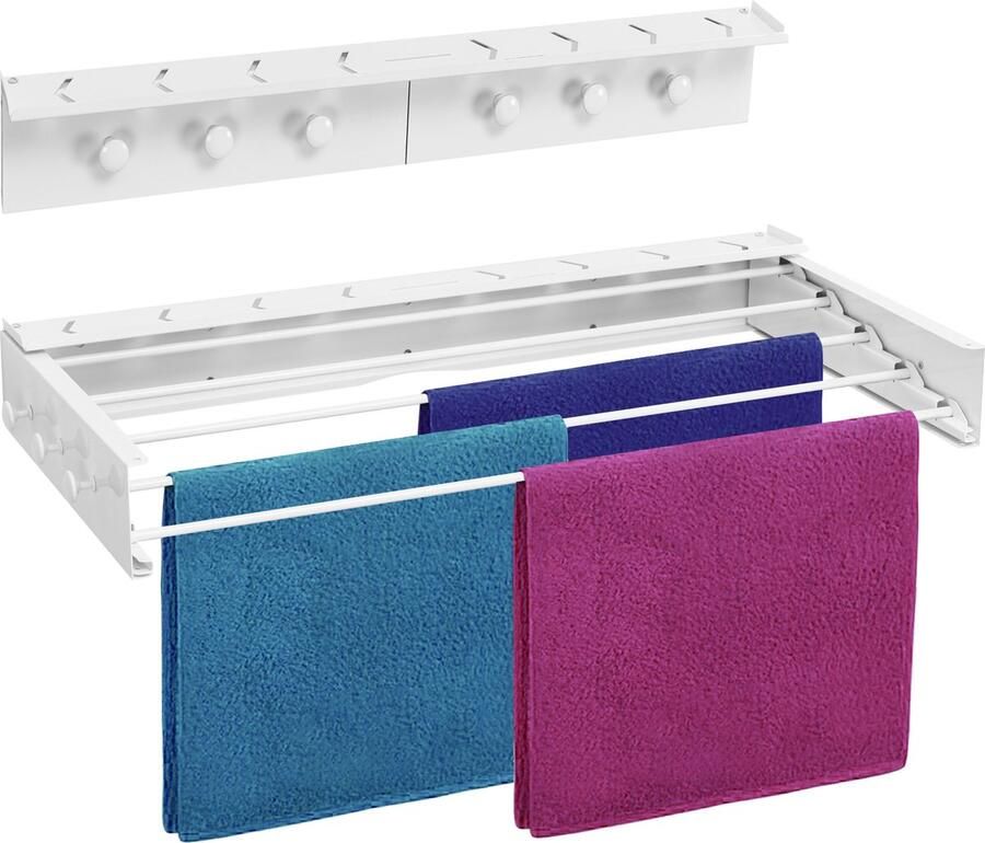 My Green Deal Wanddroogrek Inklapbaar Wasrek Hangend Trapgat Hangdrookrek Drying Rack Laundry