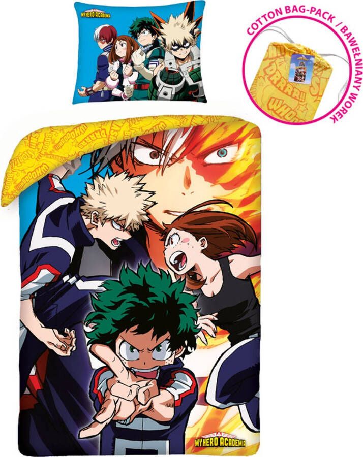 SimbaShop My Hero Academia Dekbedovertrek Team Eenpersoons 140 x 200 cm Katoen