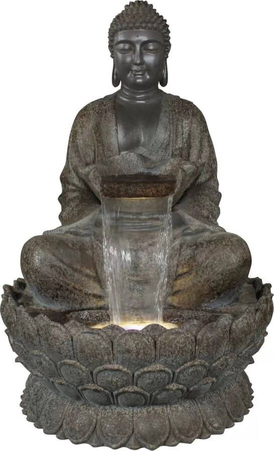 My Lifestyle Collection Waterornament Boeddha XL Polystone Complete Set incl. pomp en LED H.136cm