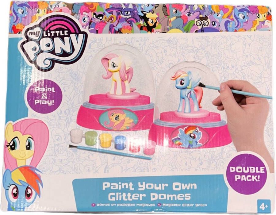 My Little Pony glitterdome dubbel pack knutselen meisjes