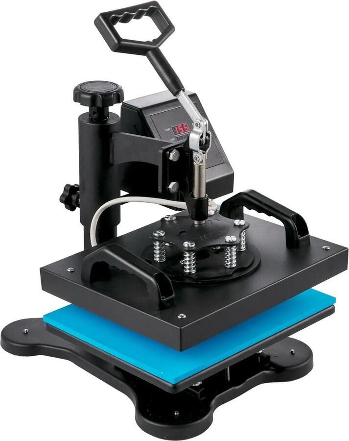 My North Star Warmte Persmachine 12 X 10 Heat Press 360 ° Rotatie Ontwerp Sublimatie 30X25cm Displayscherm Hittepers Transferpers Tot 250 graden Zwart 650W 220 V