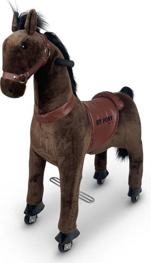 My Pony ROLLZONE Rijdend speelgoed paard (MP2008-M) Zithoogte 65 cm Kinder Hobbelpaard