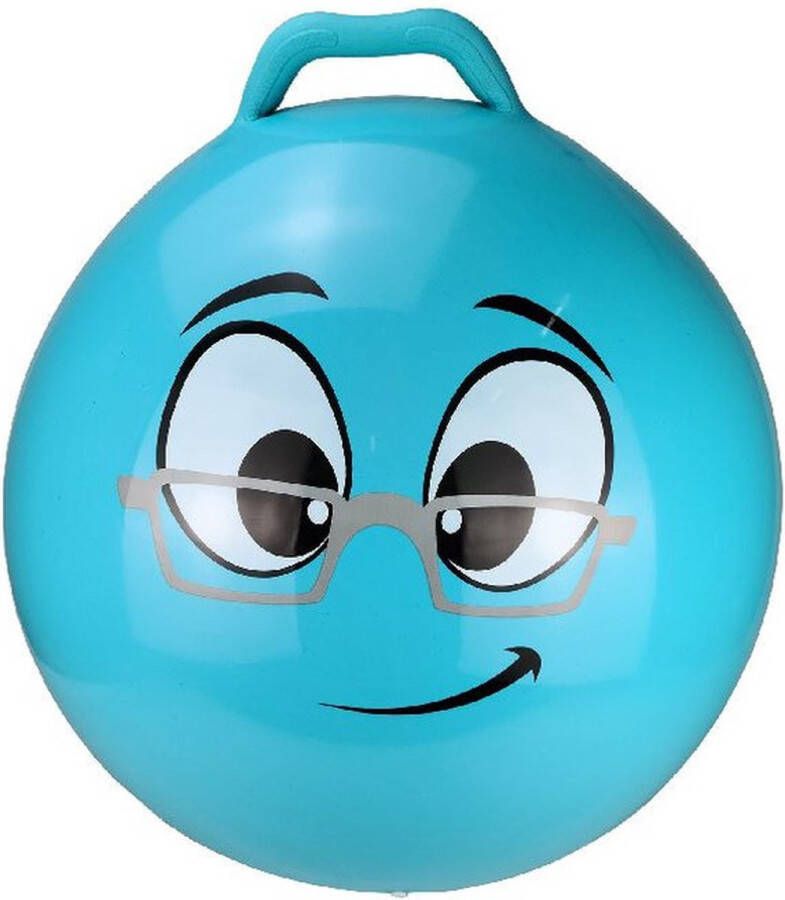 My Skippy Buddy Skippybal smiley voor kinderen blauw 55 cm Zomer buiten speelgoed