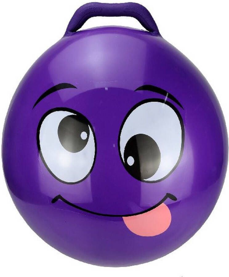 My Skippy Buddy Skippybal smiley voor kinderen paars 55 cm Zomer buiten speelgoed