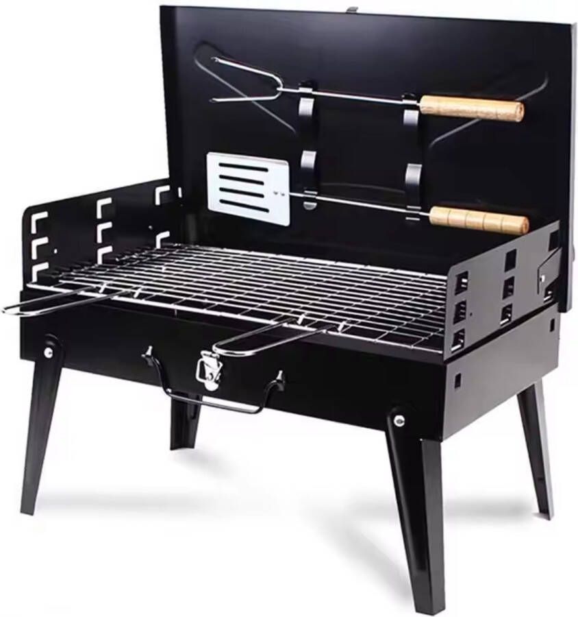 My Trading Company Camping BBQ Barbecue Koffer BBQ Opvouwbare BBQ Meeneem BBQ Vakantie BBQ Tafel BBQ Houtskool BBQ
