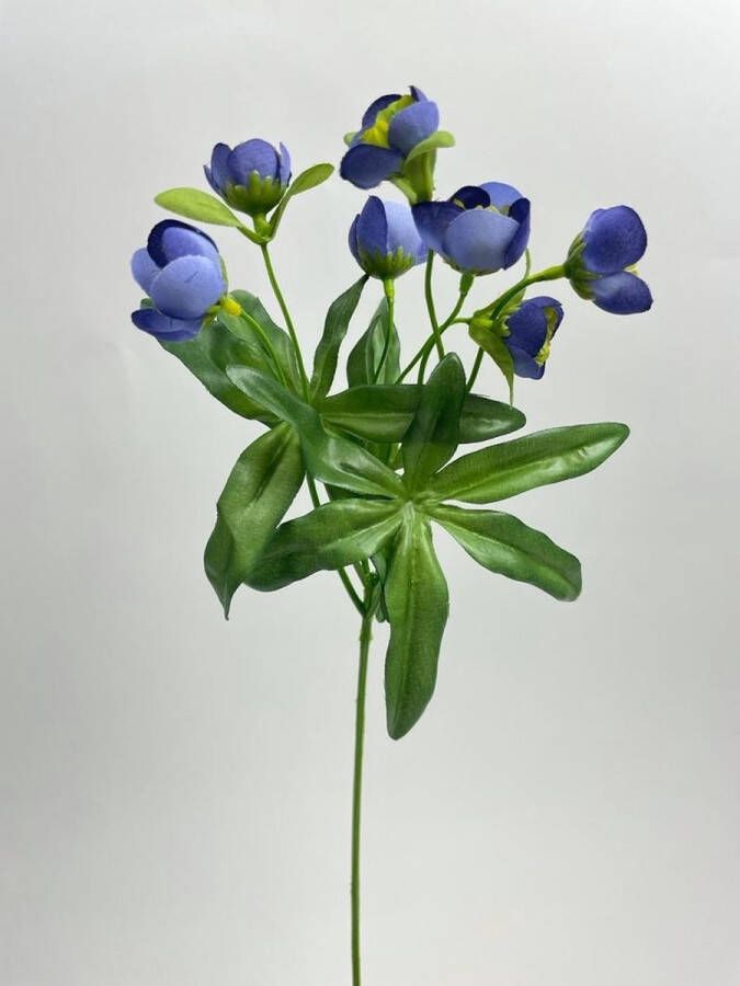 Myflowers b.v. Zijden kunstbloem Helleborus Blauw Lengte 45 centimeter