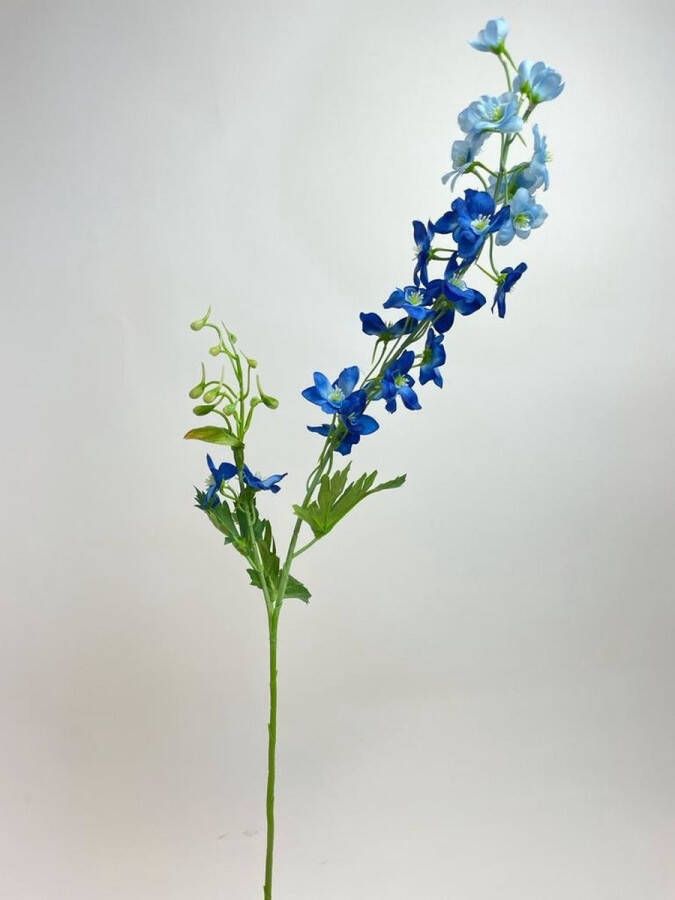 Myflowers b.v. Zijden kunstbloem Ridderspoor Blauw Lengte 77 centimeter
