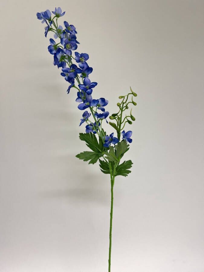 Myflowers b.v. Zijden kunstbloem Ridderspoor Blauw Lengte 80 centimeter