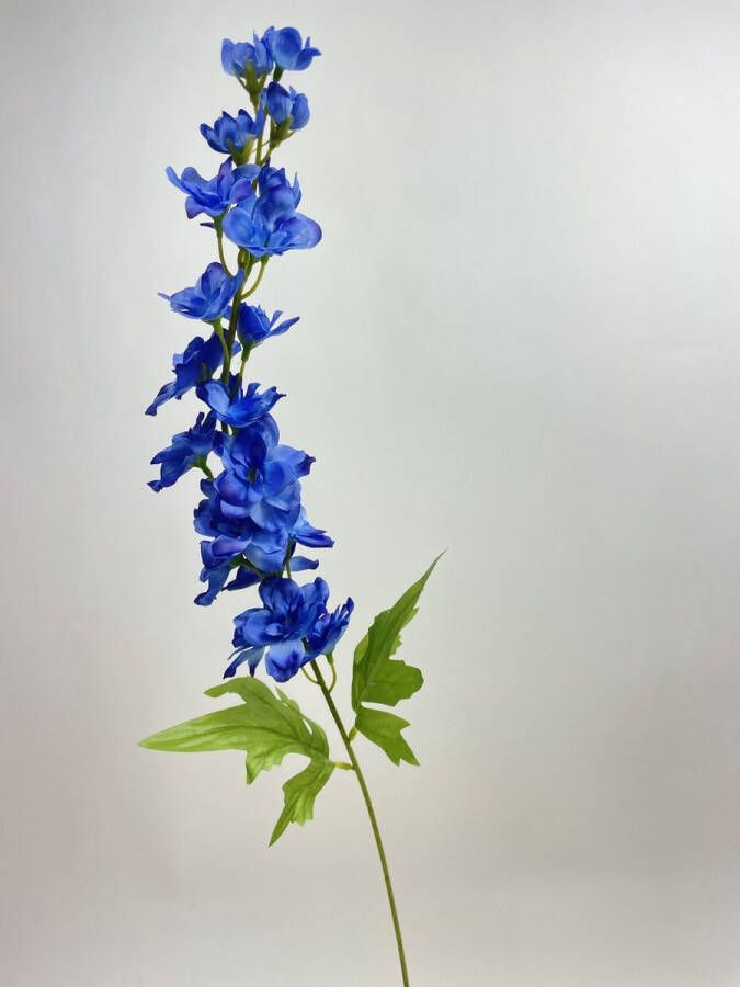 Myflowers b.v. Zijden kunstbloem Ridderspoor Blauw Lengte 86 centimeter