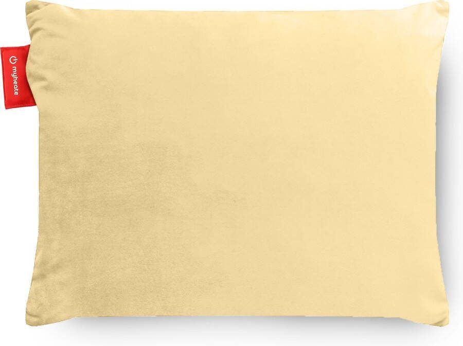 MYHEATE Warmtekussen Fluweel Warmte Kussen Oplaadbaar Elektrisch Draadloos Ingebouwde Batterij Infrarood Oplaadbaar Voor Binnen en Buiten Fluweel Creme 60x45cm