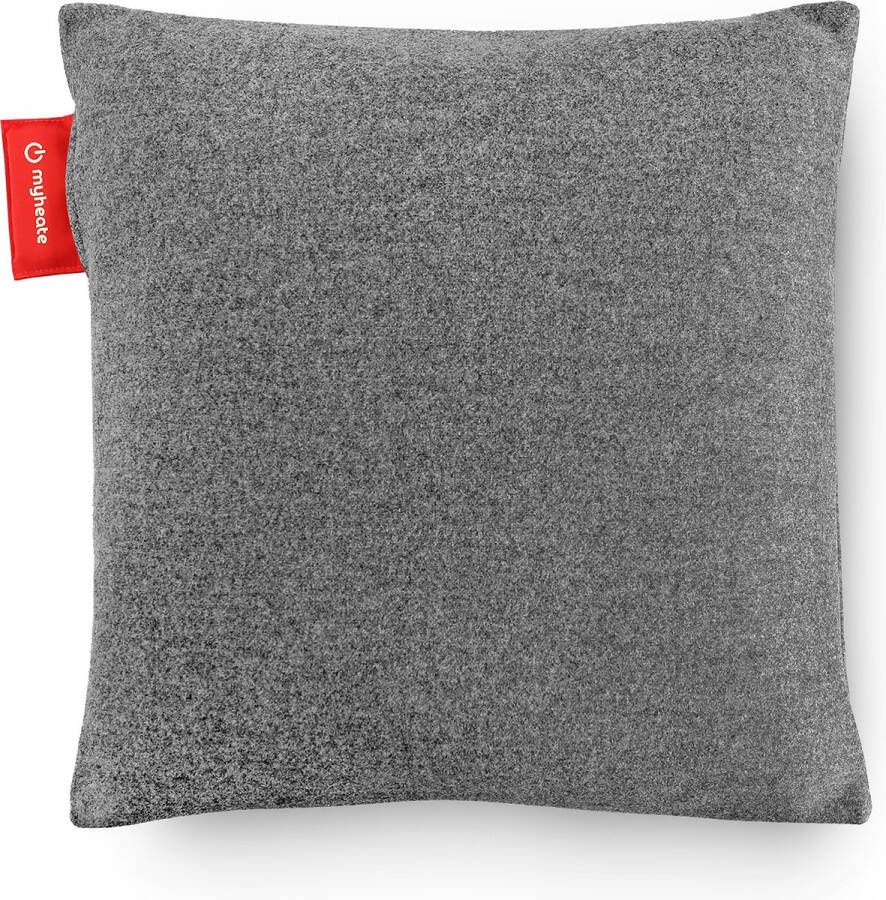 MYHEATE Warmtekussen Original Warmte Kussen Oplaadbaar Elektrisch Draadloos Ingebouwde Batterij Infrarood Oplaadbaar Voor Binnen en Buiten Katoen Antraciet 45x45cm