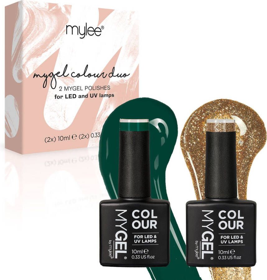 Mylee Gel Nagellak Set 2x10ml [Christmas Tree] UV LED Gellak Nail Art Manicure Pedicure Professioneel & Thuisgebruik Langdurig en gemakkelijk aan te brengen