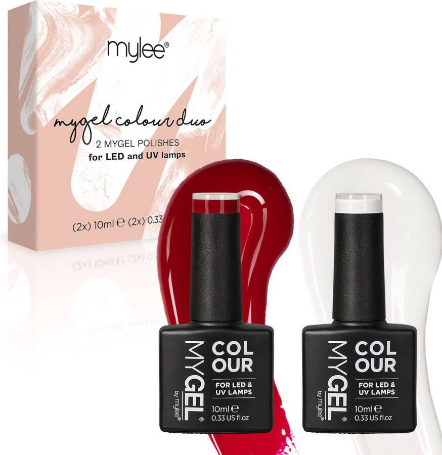 Mylee Gel Nagellak Set 2x10ml [Sweetheart] UV LED Gellak Nail Art Manicure Pedicure Professioneel & Thuisgebruik Langdurig en gemakkelijk aan te brengen