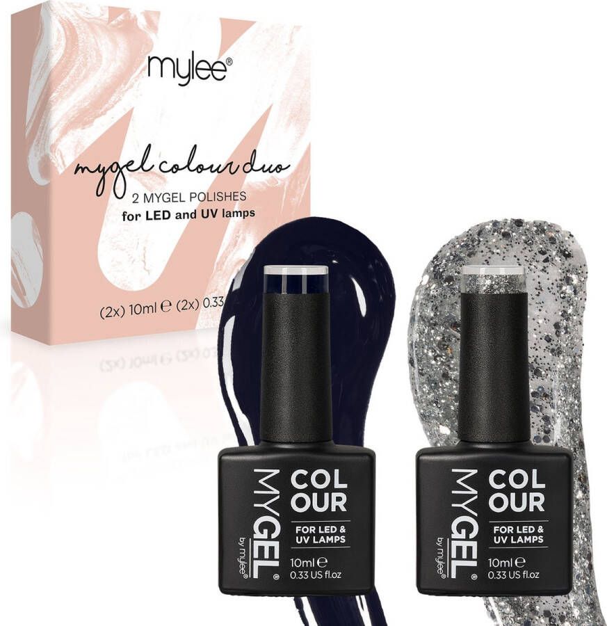 Mylee Gel Nagellak Set 2x10ml [Twilight] UV LED Gellak Nail Art Manicure Pedicure Professioneel & Thuisgebruik Langdurig en gemakkelijk aan te brengen