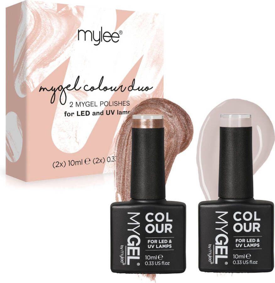 Mylee Gel Nagellak Set 2x10ml [Work of Art] UV LED Gellak Nail Art Manicure Pedicure Professioneel & Thuisgebruik Langdurig en gemakkelijk aan te brengen