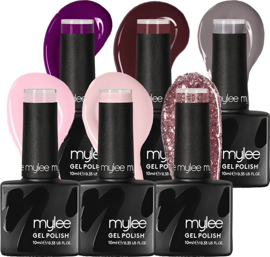 Mylee Gel Nagellak Set 6x10ml [Runway Collection] UV LED Gellak Nail Art Manicure Pedicure Professioneel & Thuisgebruik Langdurig en gemakkelijk aan te brengen