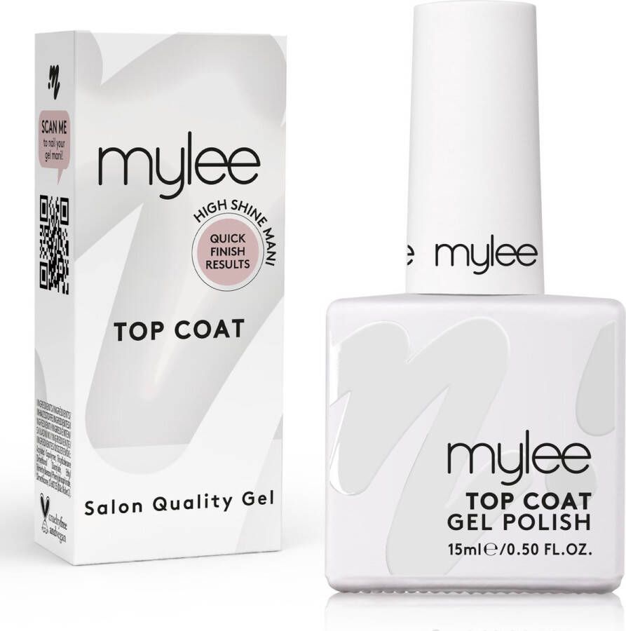 Mylee Gel-Nagellak Top Coat 15ml UV LED Nail Art Manicure Pedicure voor professioneel & thuisgebruik Langdurig en gemakkelijk aan te brengen