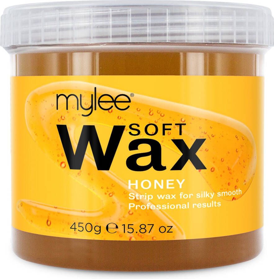 Mylee Honing Zachte Creme Wax voor gevoelige huid 450 g magnetron- en wasverwarming vriendelijk ideaal voor alle lichaamsoppervlak koppige grove ontharing