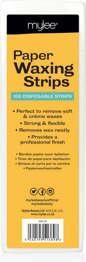Mylee Professionele Papieren Waxstrips (pak van 100)-duurzaam en lichtgewicht salon-kwaliteit voor waxen thuis of in salon