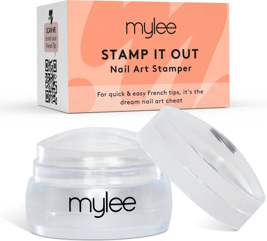 Mylee Stamp It Out Nail Art Nagelstempel met Siliconen Kussen Doorzichtig Transparant Nagelstempel voor een Feilloze French Manicure