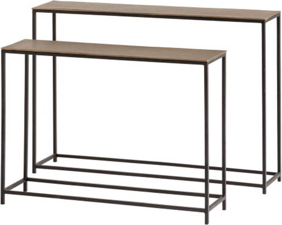 MySons Sidetable Baku set van 2 Large Brass antique