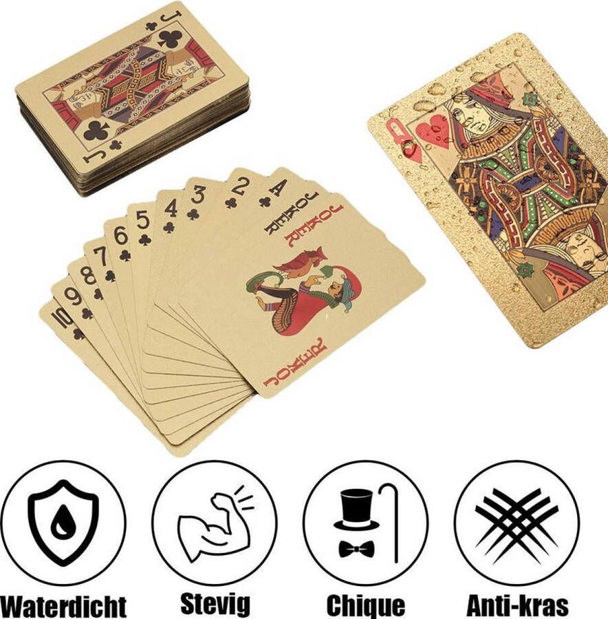 Mystand Luxe Speelkaarten Waterdicht Special Edition Pokerkaarten Poker Kaartspel Spel Kaarten Goud