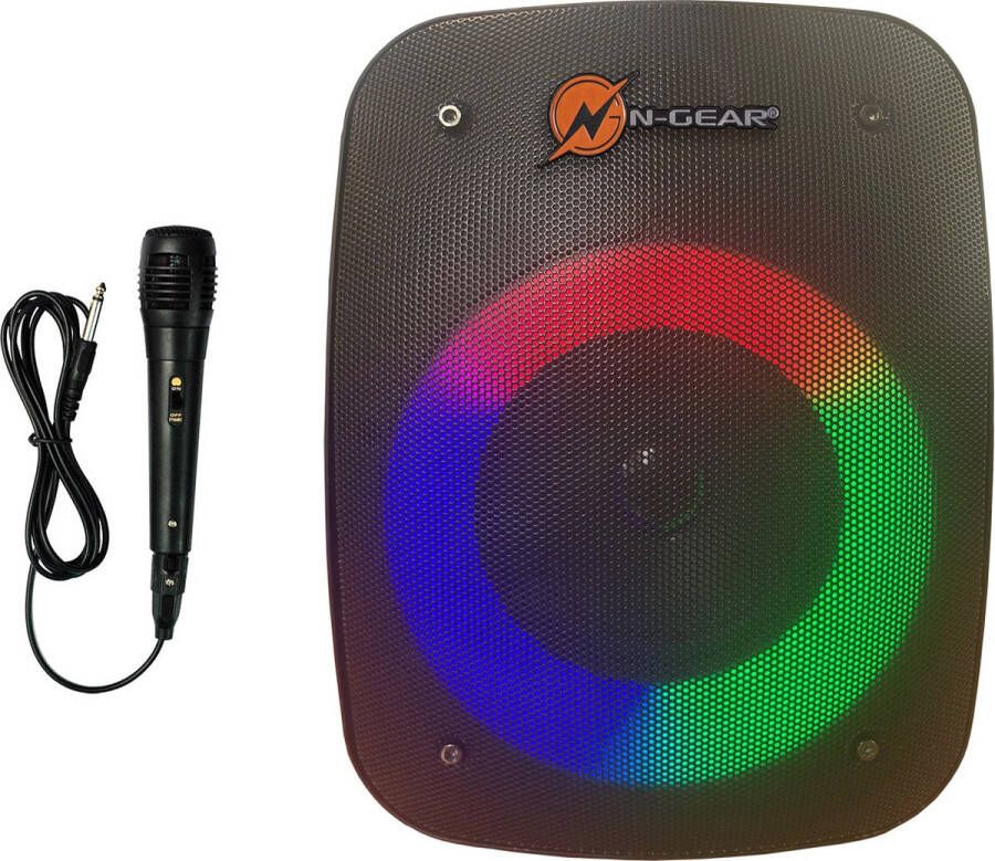 N-GEAR LGP 4 Studio Draadloze Bluetooth Party Speaker Karaoke Set 1 Microfoon Discoverlichting