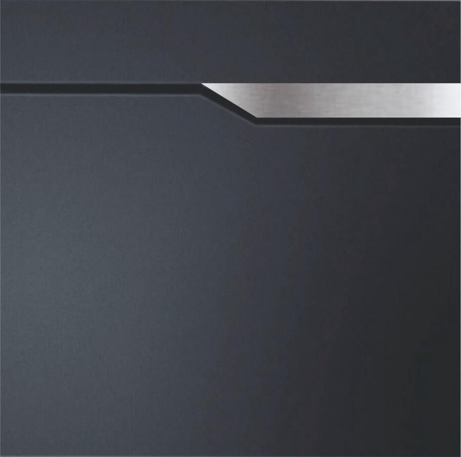 Naambordjekopen.nl BR1B1 Brievenbus antraciet met rvs 37x37x8.5cm