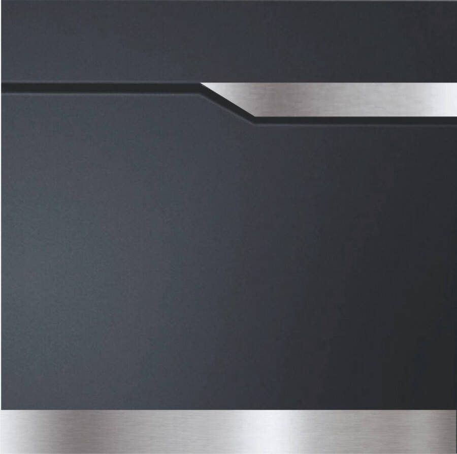 Naambordjekopen.nl BR1B2 Brievenbus antraciet met rvs 37x37x8.5cm