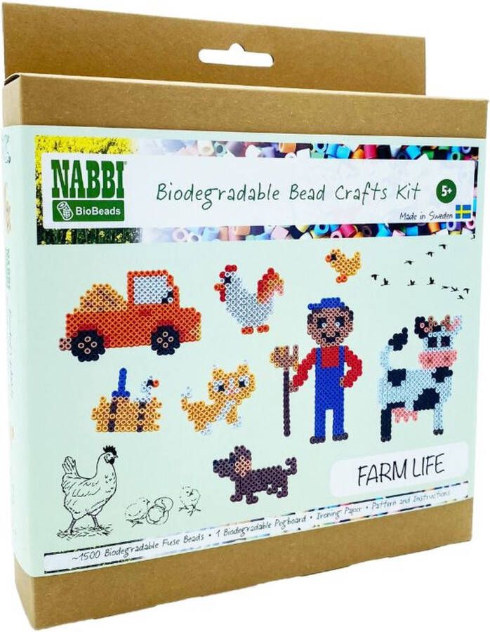 Nabbi biobeads NABBI BioBeads kit Farm Life strijkkralen