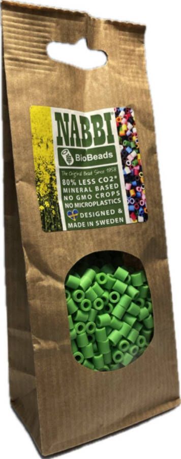 Nabbi biobeads NABBI BioBeads Light Green colour 1000 pcs strijkkralen licht groen