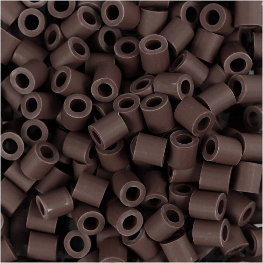 Nabbi BioBeads van bruin afm 5x5 mm gatgrootte 2.5 mm medium 1000 stuk 1 zakje