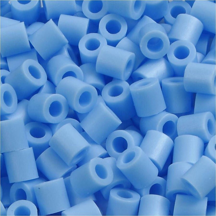 Nabbi Strijkkralen afm 5x5 mm gatgrootte 2 5 mm pastel blauw (23) medium 6000stuks