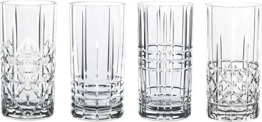 Nachtmann Highland Longdrinkglazen Set 4 Delig Hoog Model 44.5 Cl