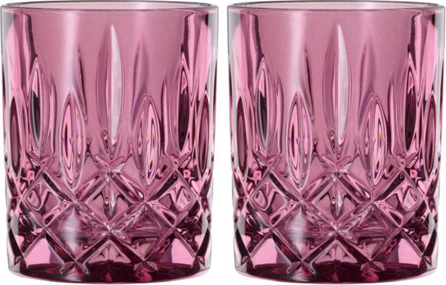 Nachtmann Whiskyglas Noblesse Berry Donkerrood 295 ml Set van 2 stuks