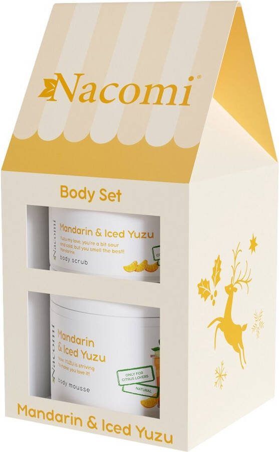 Nacomi Mandarijn & Yuzu body scrub set 100ml + body mousse 180ml