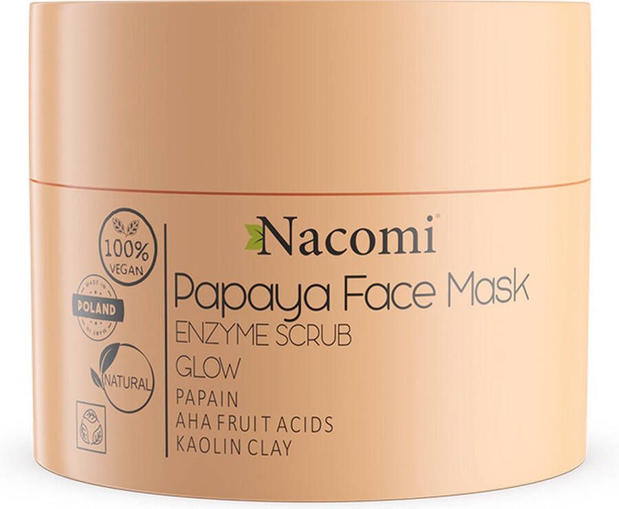 Dermarolling Nacomi Papaya Face Mask Enzyme Scrub Glow 50ml.