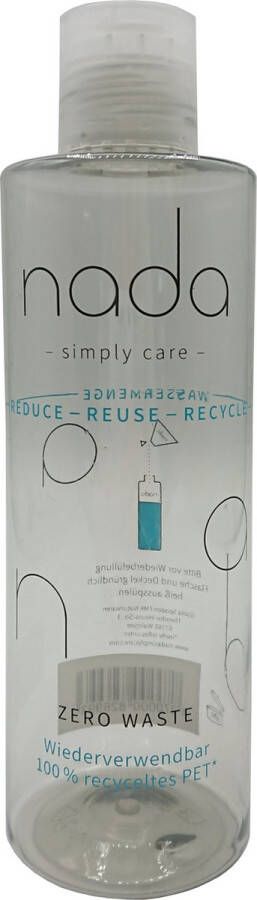 Nada Simply Care Nada Simply Care Hervulbare rPET fles 200 ML Gerecycled plastic Zero Waste Herbruikbare Fles Navulbare Shampoo