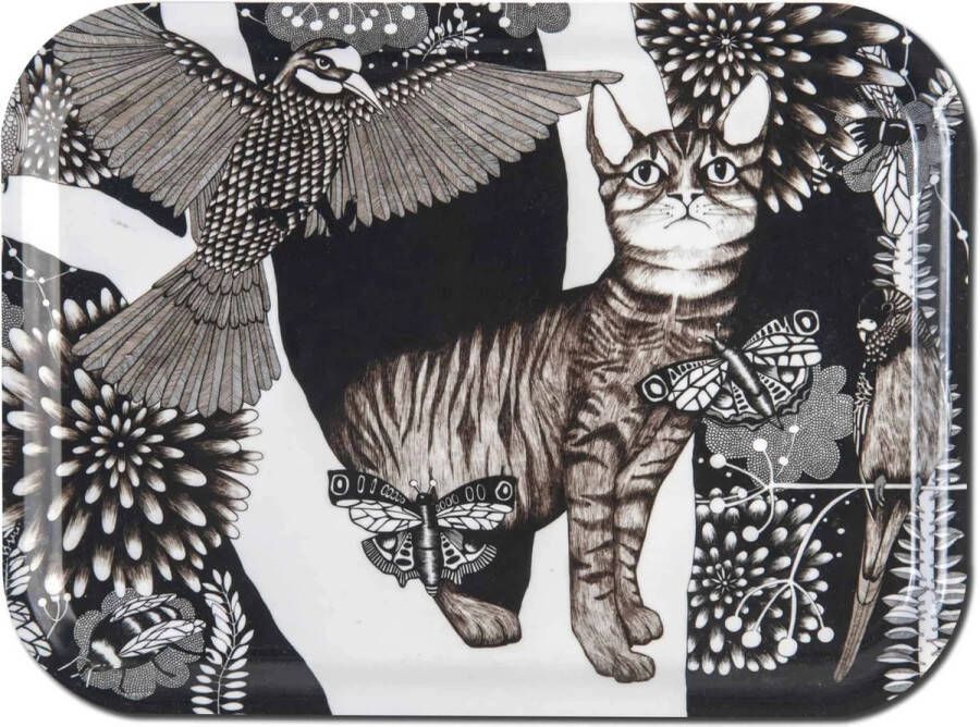 Nadja Wedin Design Exclusief Berkenhouten Dienblad The Cat Tray 27x20cm Katten Liefhebber Kado Idee