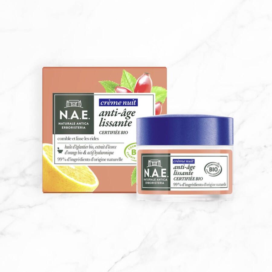 N.A.E. Lifting Night Cream Nachtcrème Gezicht Nek 30 55 jaar 50 ml