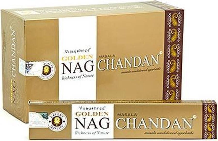 Nag champa Wierook Golden Nag Chandan 15 g (12st.)