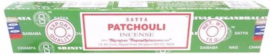 Nag Champa wierookstokjes Patchouli 15 gram Wierookstokjes