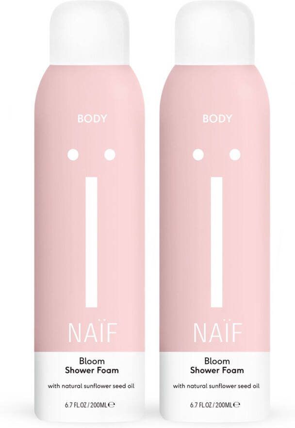 Naïf Bloom Doucheschuim Voordeelset met Natuurlijke Ingrediënten 2x200ml